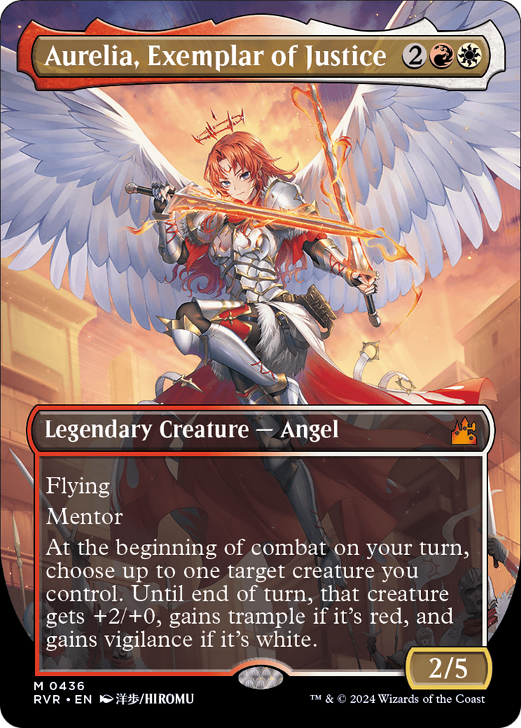 Aurelia, Exemplar of Justice (RVR-436) - Ravnica Remastered (Borderless) Foil