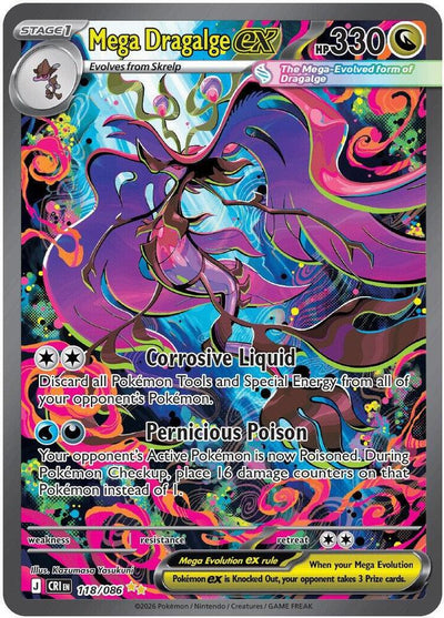 Mega Dragalge ex - 118/086 - ME04: Chaos Rising