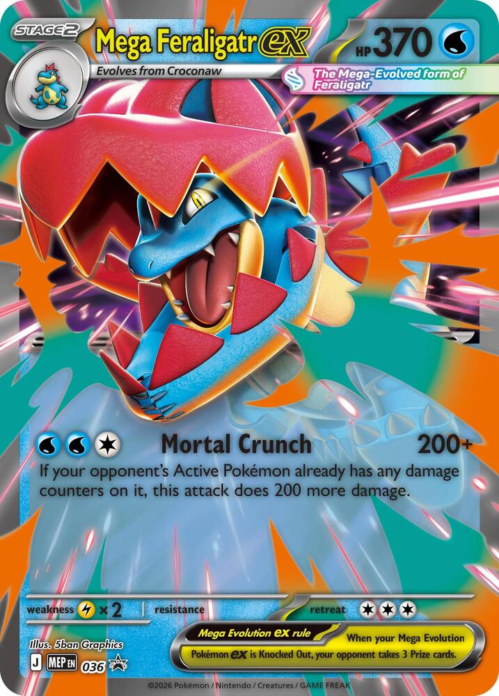 Mega Feraligatr ex - 036 - ME: Mega Evolution Promo