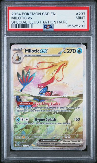 2024 POKEMON SSP EN-SURGING SPARKS MILOTIC EX SPECIAL ILLUSTRATION RARE #237 PSA 9
