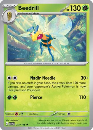 Beedrill 15 Sv Scarlet And Violet 151 Reverse Holofoil