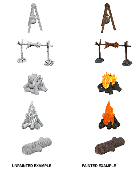 Camp Fire & Sitting Log