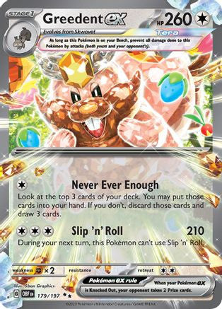 Greedent Ex 179 Sv03 Obsidian Flames Holofoil