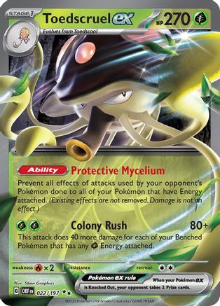 Toedscruel Ex 22 Sv03 Obsidian Flames Holofoil