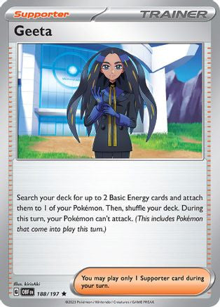 Geeta 188 Sv03 Obsidian Flames Holofoil