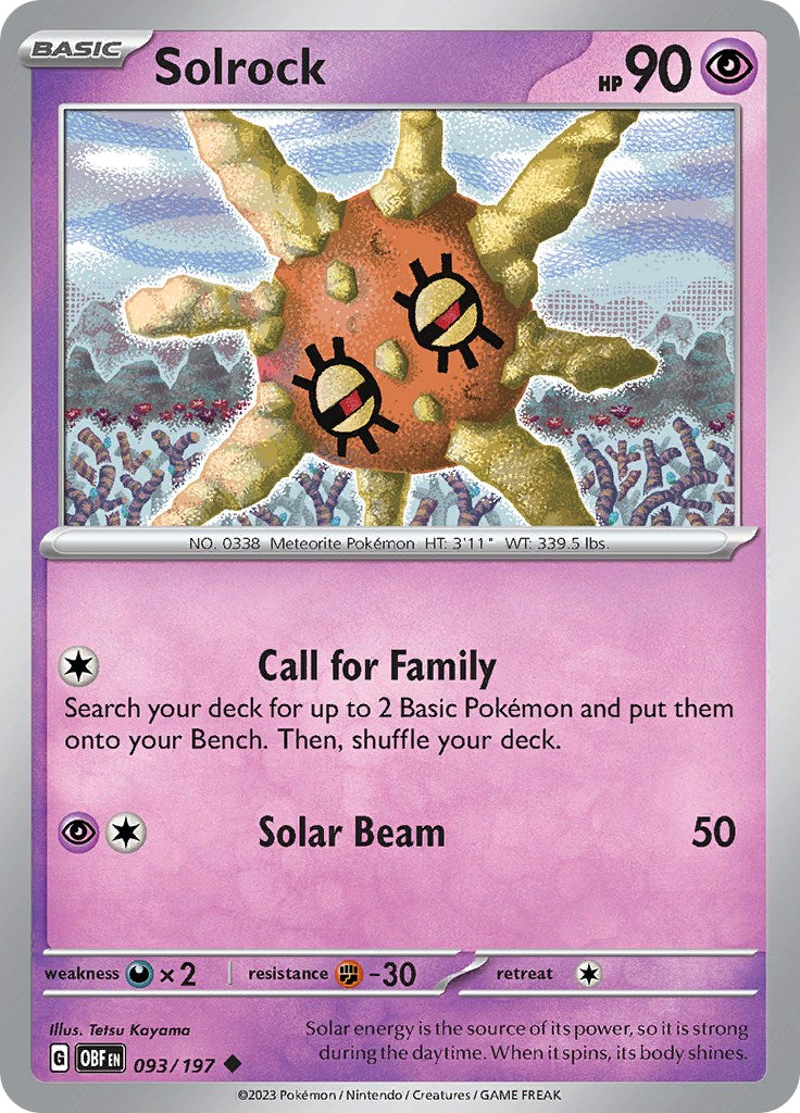 Solrock - 093/197 - (SV03: Obsidian Flames)