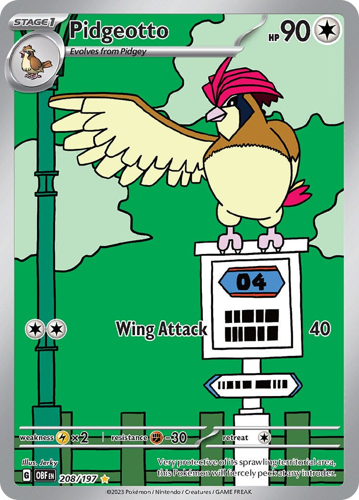 Pidgeotto - 208/197 - 208/197 - (SV03: Obsidian Flames)