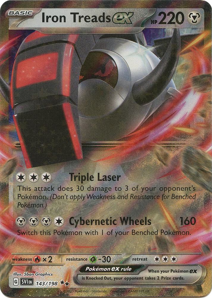 Iron Treads ex - 143/198 - SV01: Scarlet & Violet Base Set