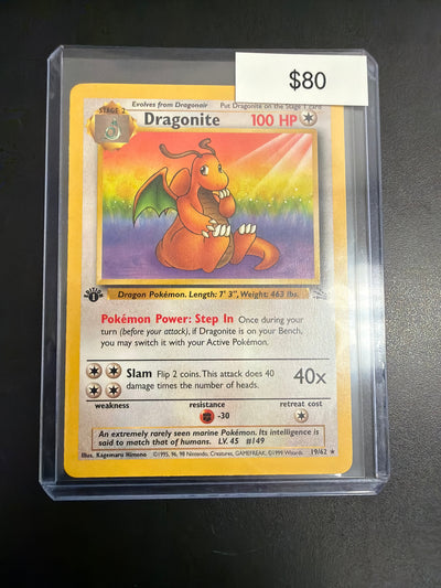 Pokemon Dragonite 1st Ed. Fossil 19/62 NM