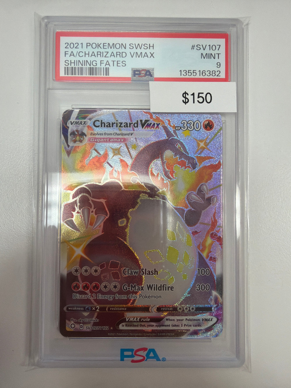 Pokemon Charizard Vmax SV107/SV122 PSA 9