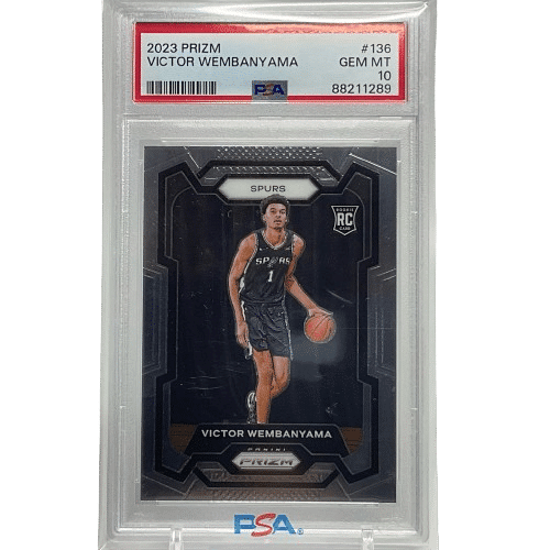 2023/24 Panini Prizm Victor Wembanyama #136 Rookie PSA 10