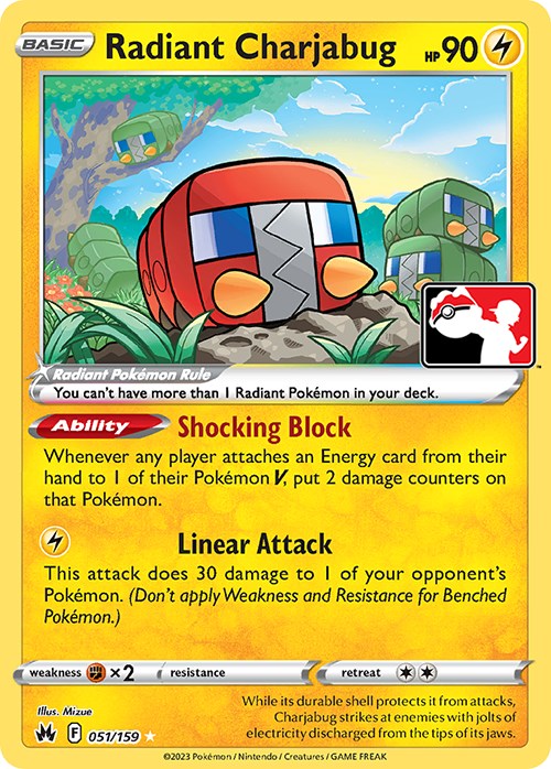 Radiant Charjabug - 051/159 - (Prize Pack Series Cards)