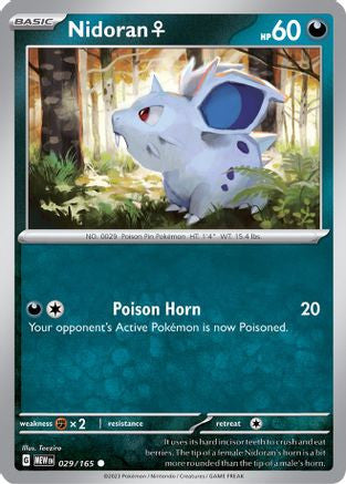 Nidoran F 29 Sv Scarlet And Violet 151 Reverse Holofoil