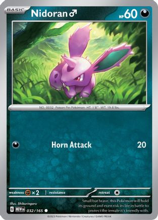 Nidoran M 32 Sv Scarlet And Violet 151 Reverse Holofoil