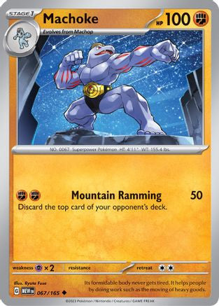 Machoke 067 165 67 Sv Scarlet And Violet 151 Reverse Holofoil