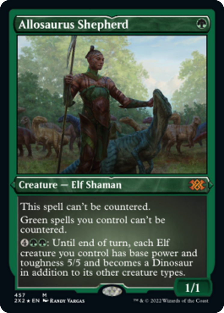 Allosaurus Shepherd (2X2-457) - Double Masters 2022 Etched Foil