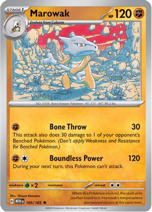 Marowak 105 Sv Scarlet And Violet 151 Holofoil
