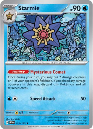 Starmie 121 Sv Scarlet And Violet 151 Holofoil