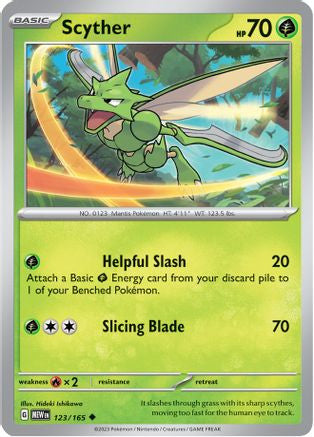 Scyther 123 Sv Scarlet And Violet 151 Reverse Holofoil