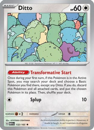 Ditto 132 Sv Scarlet And Violet 151 Holofoil