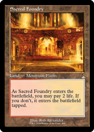 Sacred Foundry (Retro Frame) - 409 - (Ravnica Remastered)