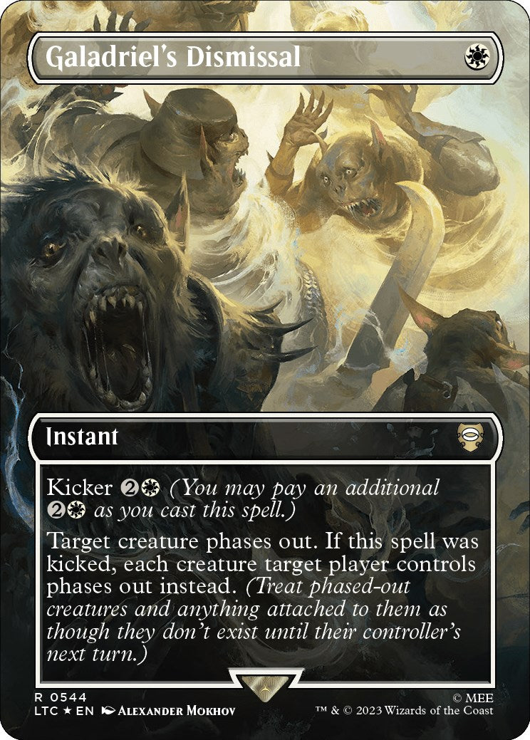 Galadriel's Dismissal (Borderless) (Surge Foil) - 544 - (Commander: The Lord of the Rings: Tales of Middle-earth)