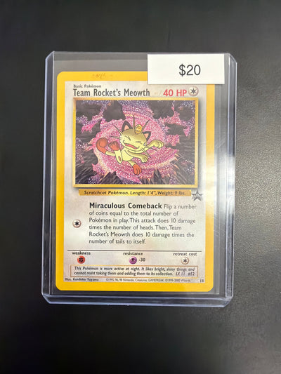 Pokemon Team Rockets Meowth #18 WOTC Promo