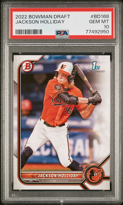 2022 Bowman Draft Jackson Holliday #BD168 PSA 10