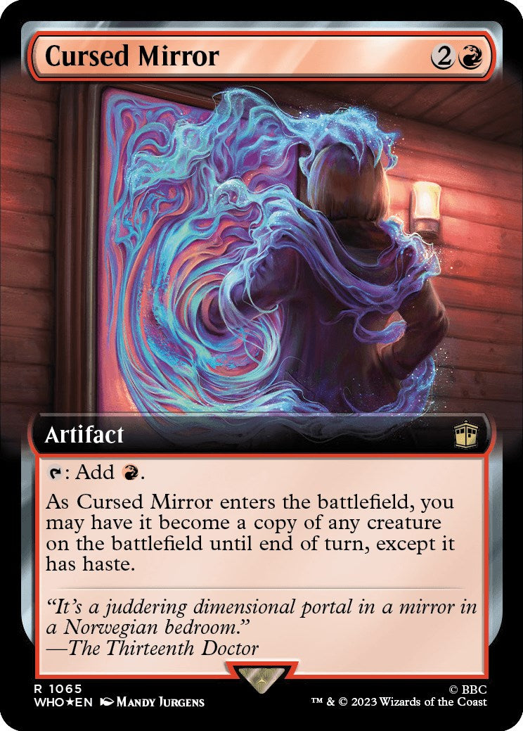 Cursed Mirror (Extended Art) (Surge Foil) - 1065 - (Universes Beyond: Doctor Who)