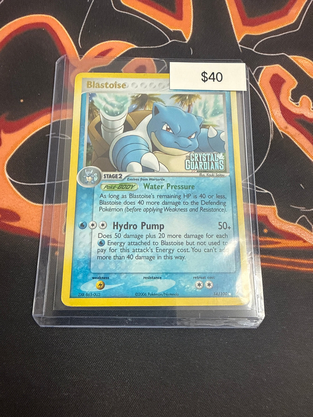 Pokemon Blastoise Ex Crystal Guardians 14/100 Rev. Holo HP