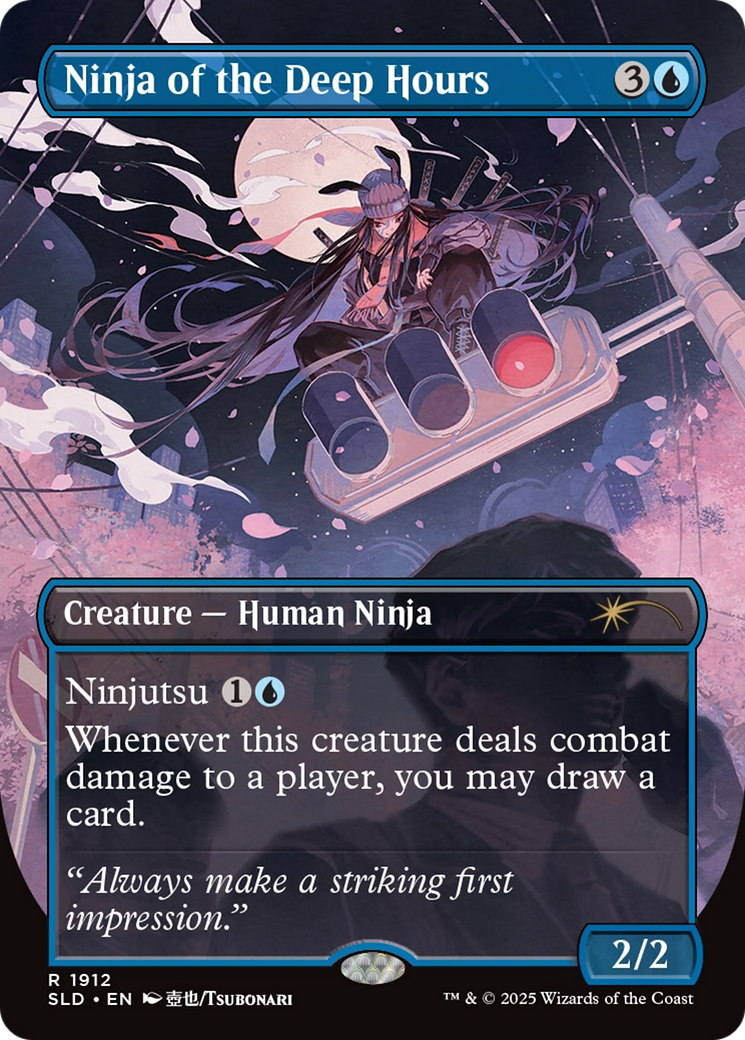 Ninja of the Deep Hours (SLD-1912) - Secret Lair Drop (Borderless) Foil