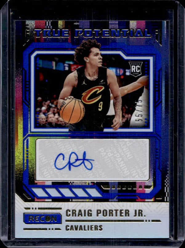 2023/24 Panini Recon Craig Porter Jr. #TPS-CPJ Rookie Autograph Blue /75
