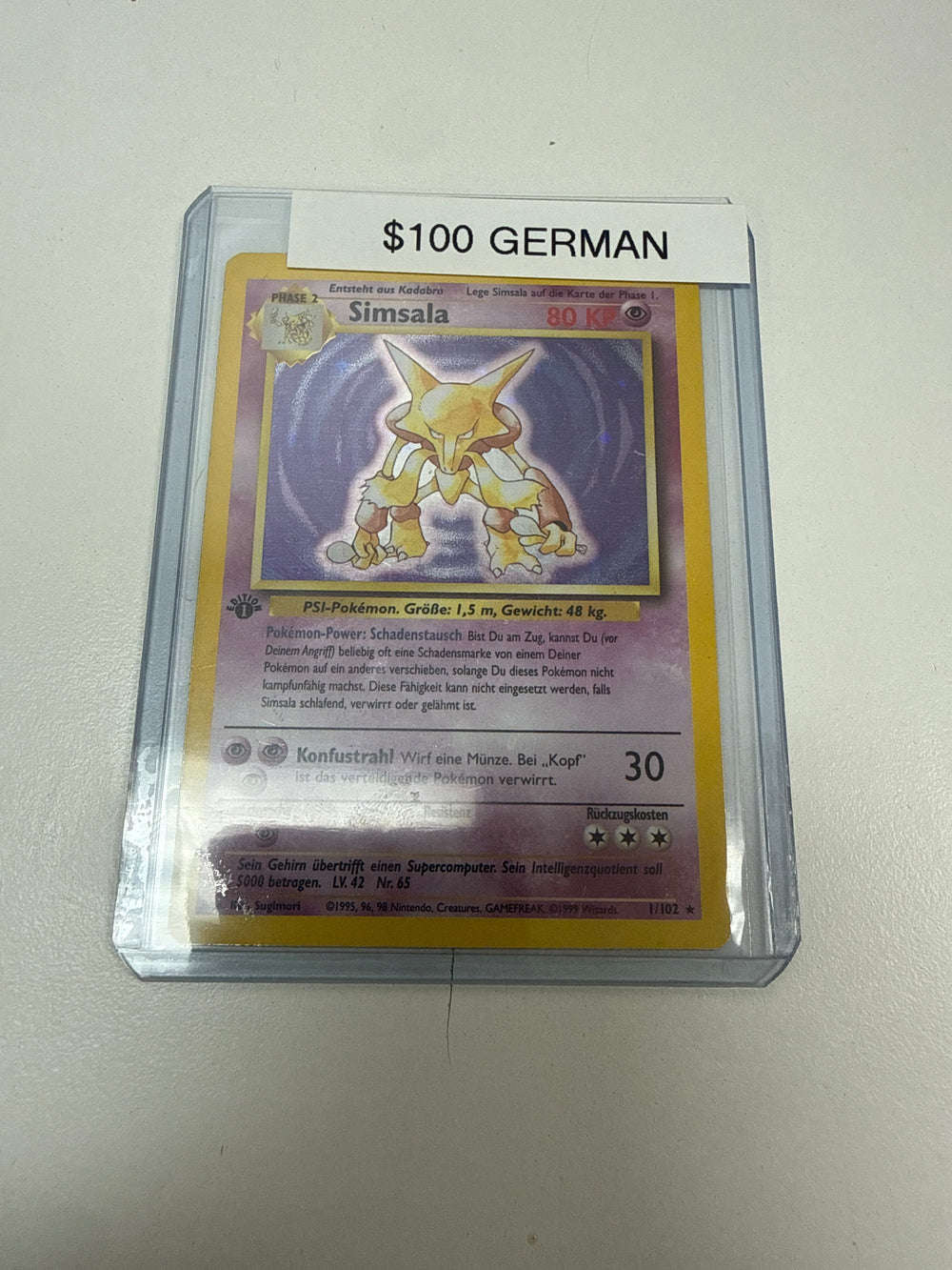 Pokemon GERMAN Alakazam 1st Ed #1/102