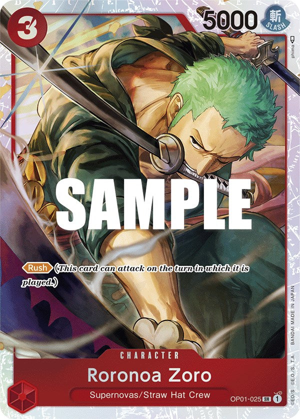 Roronoa Zoro - OP01-025 (Ultra Deck: The Three Captains) - OP01-025 - (One Piece Promotion Cards)