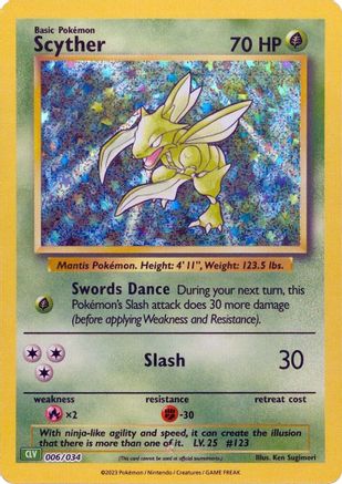 Scyther (6/034) - Trading Card Game Classic Holofoil