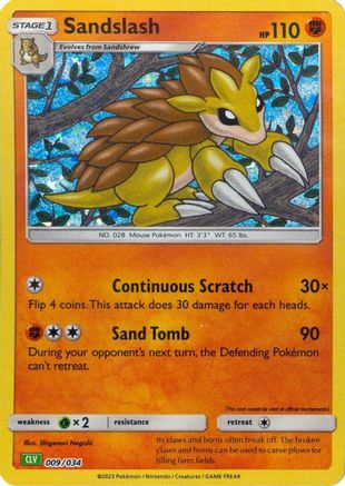 Sandslash (9/034) - Trading Card Game Classic Holofoil