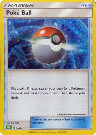 Poke Ball (CLV) (21/034) - Trading Card Game Classic Holofoil