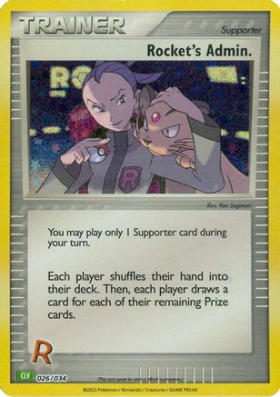 Rocket's Admin. (CLV) (26/034) - Trading Card Game Classic Holofoil