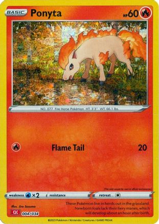 Ponyta (4/034) - Trading Card Game Classic Holofoil