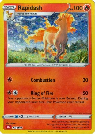 Rapidash (5/034) - Trading Card Game Classic Holofoil