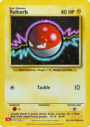 Voltorb (10/034) - Trading Card Game Classic Holofoil