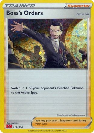 Boss's Orders (CLC) (19/034) - Trading Card Game Classic Holofoil
