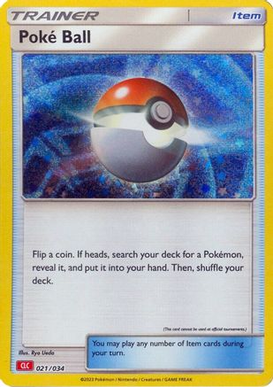 Poke Ball (CLC) (21/034) - Trading Card Game Classic Holofoil