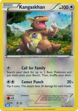 Kangaskhan (17/034) - Trading Card Game Classic Holofoil