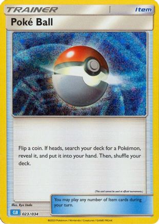 Poke Ball (CLB) (23/034) - Trading Card Game Classic Holofoil