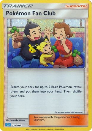 Pokemon Fan Club (CLB) (24/034) - Trading Card Game Classic Holofoil