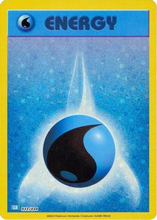 Basic Water Energy 33 Trading Card Game Classic Holofoil