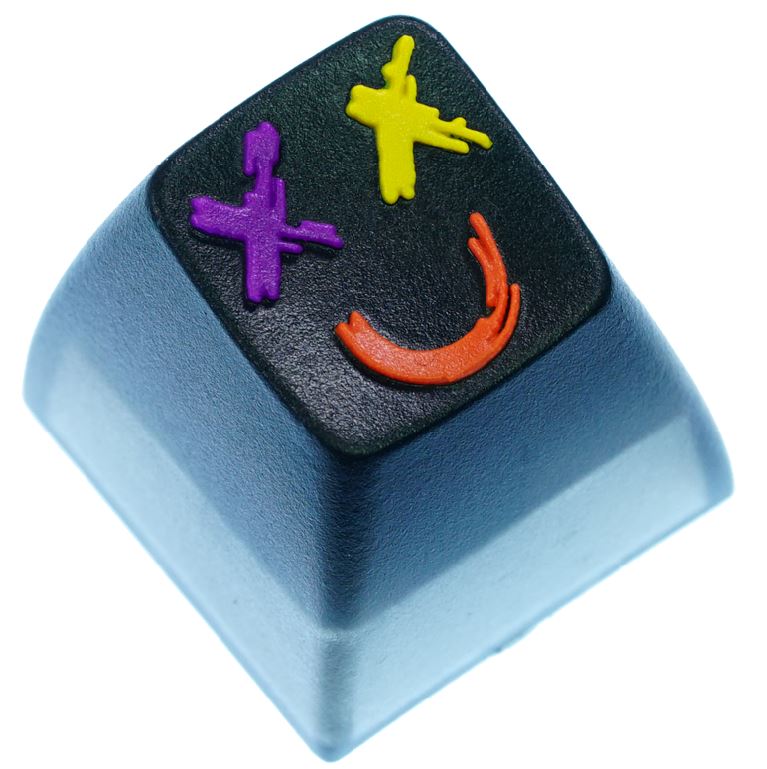 Hot Keys Project HKP Bucket Head Black Purple & Yellow (SA R1) Artisan Keycap