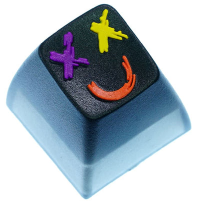 Hot Keys Project HKP Bucket Head Black Purple & Yellow (SA R1) Artisan Keycap
