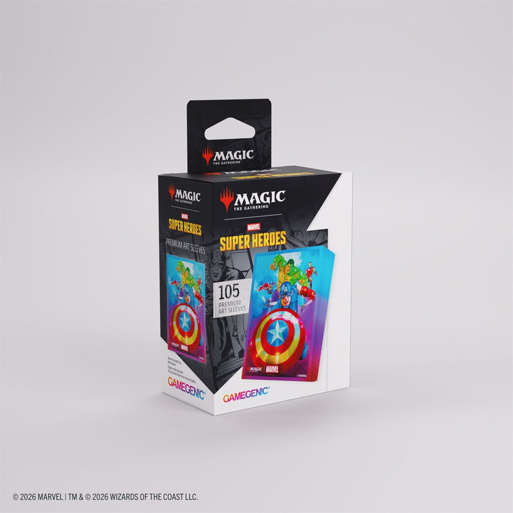 Gamegenic MTG Premium Art Sleeves - Standard Size - 105ct - Marvel Super Heroes - Captain America
